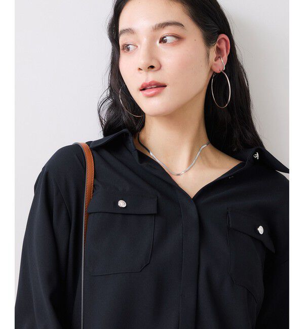 VIS「メタル釦シャツブラウス/イージーケア」|シャツ・ブラウス|