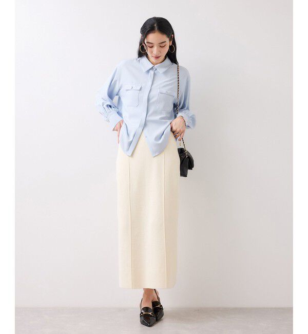 VIS「メタル釦シャツブラウス/イージーケア」|シャツ・ブラウス|