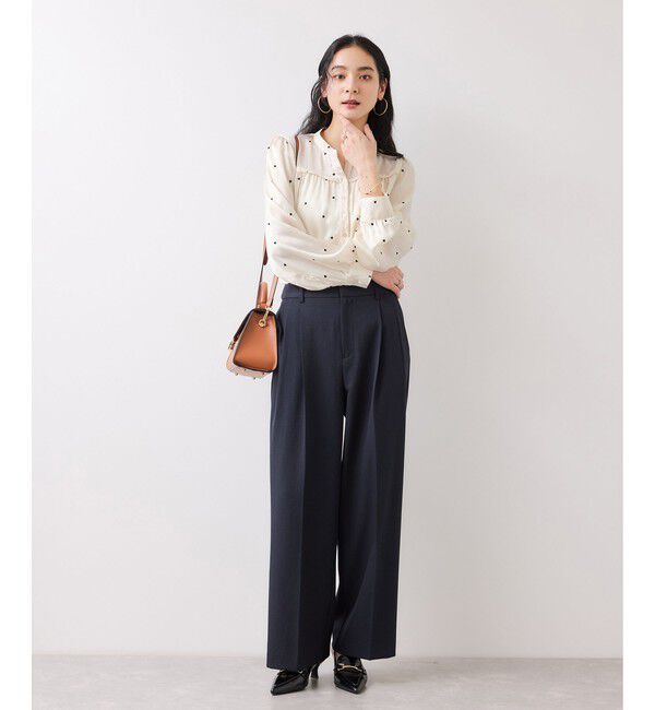 VIS「ハートモチーフ刺繍ブラウス/イージーケア」|シャツ・ブラウス|