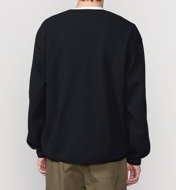  「Gymphlex | ワッフル Vネックジップカーディガン MEN」|カーディガン|