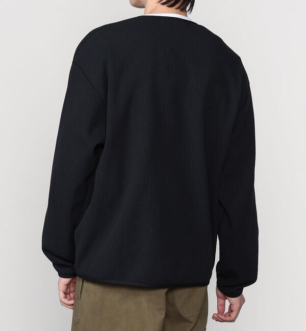  「Gymphlex | ワッフル Vネックジップカーディガン MEN」|カーディガン|