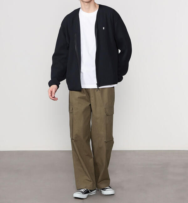  「Gymphlex | ワッフル Vネックジップカーディガン MEN」|カーディガン|