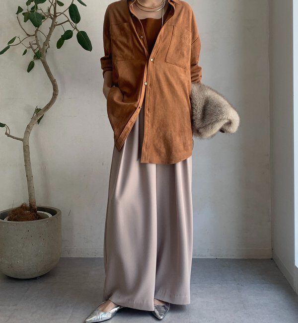  「【累計販売数3万枚突破/22色４サイズ展開！】タックワイドパンツ」|チノ|