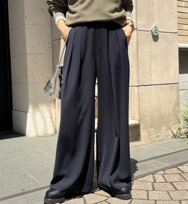  「【累計販売数3万枚突破/22色４サイズ展開！】タックワイドパンツ」|チノ|