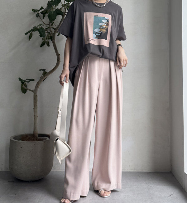  「【累計販売数3万枚突破/22色４サイズ展開！】タックワイドパンツ」|チノ|