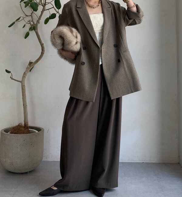  「【累計販売数3万枚突破/22色４サイズ展開！】タックワイドパンツ」|チノ|