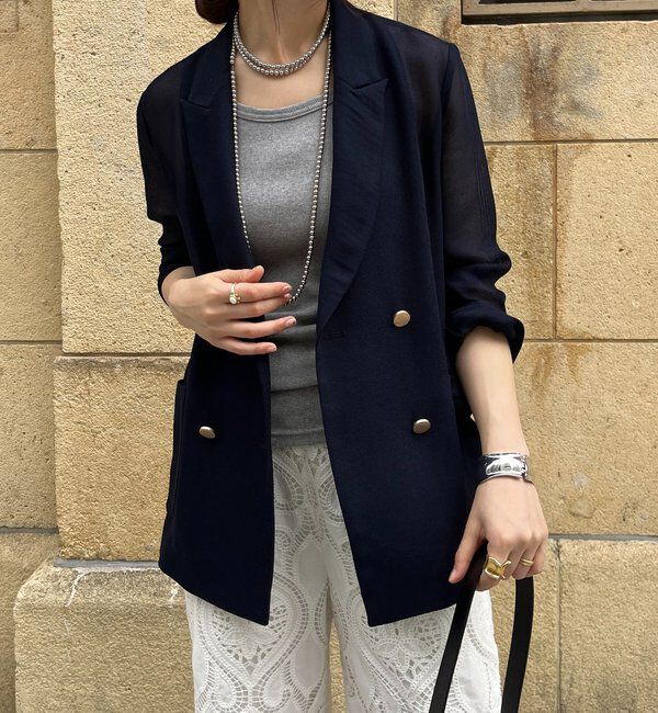  「メッシュダブルジャケット」|テーラードジャケット|