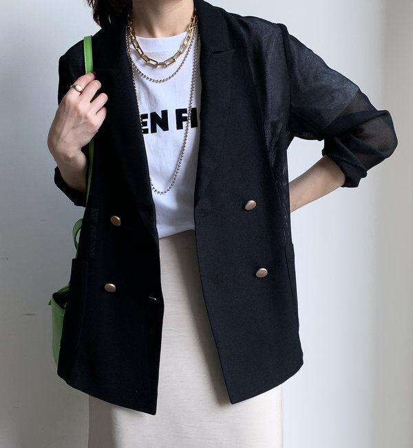  「メッシュダブルジャケット」|テーラードジャケット|