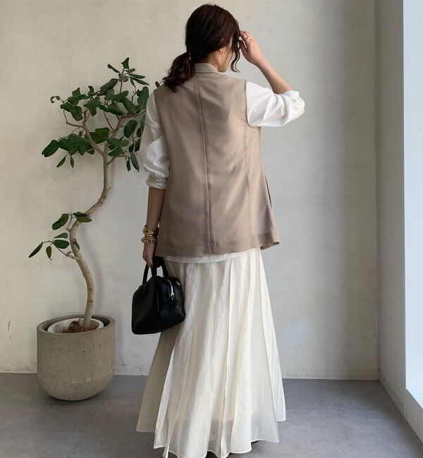  「シアーパネルプリーツスカート」|スカート|