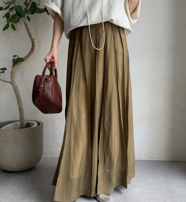  「シアーパネルプリーツスカート」|スカート|