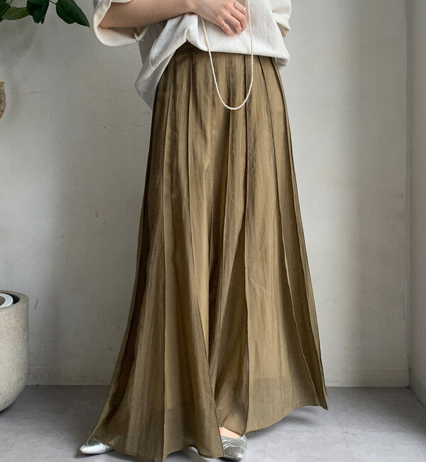  「シアーパネルプリーツスカート」|スカート|