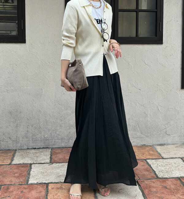  「シアーパネルプリーツスカート」|スカート|