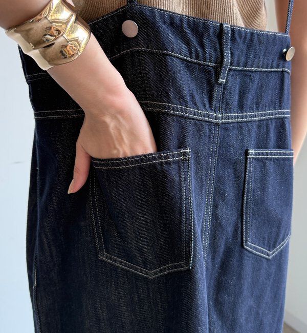  「【WEB限定】デニムジャンスカ」|ワンピース|