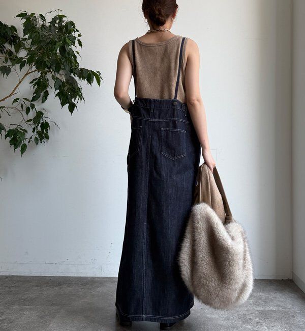  「【WEB限定】デニムジャンスカ」|ワンピース|