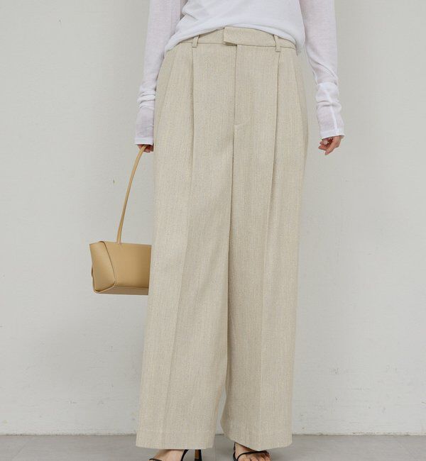  「【セットアップ対応】ダブルタックツイードパンツ」|チノ|