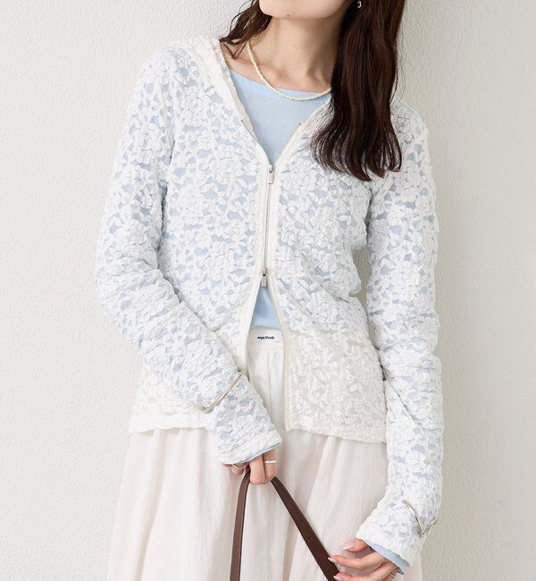  「レースフーディーパーカー」|パーカー|