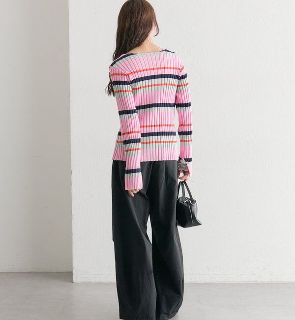  「ラウンドスリットリブカーディガン」|カーディガン|