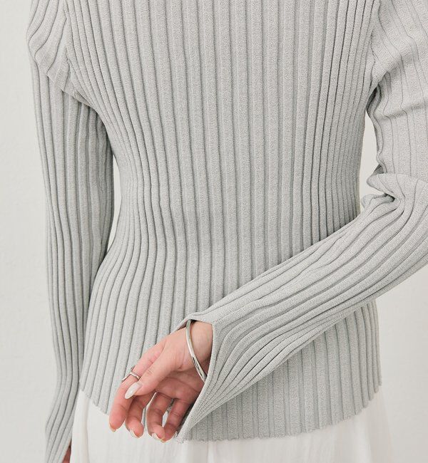  「ラウンドスリットリブカーディガン」|カーディガン|