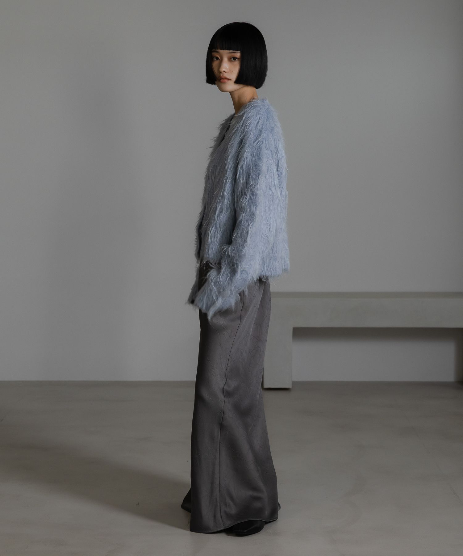 LOWRYS FARM「シャギーショートＶカーディガン」|ニット・セーター|