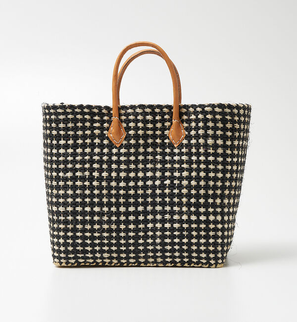 collex「【別注】クロス柄サイザルバスケット」|かごバッグ|