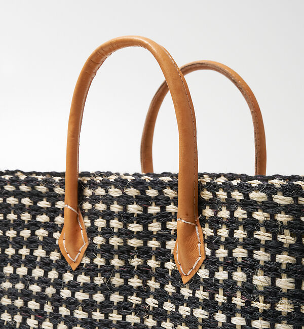 collex「【別注】クロス柄サイザルバスケット」|かごバッグ|