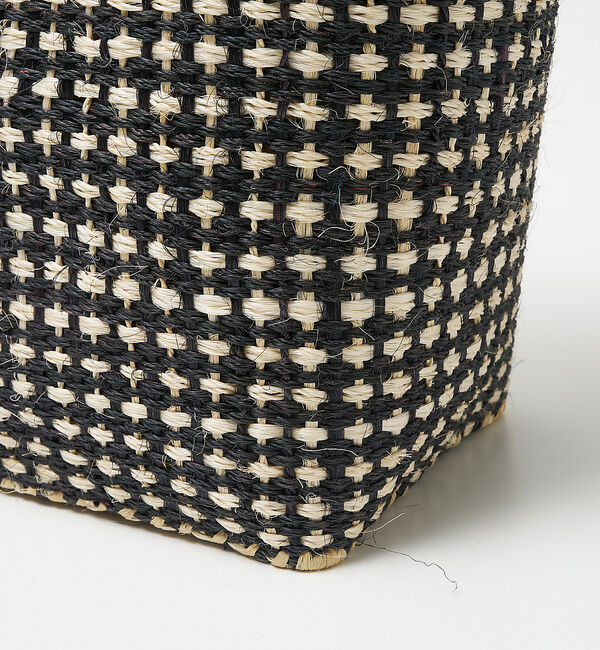 collex「【別注】クロス柄サイザルバスケット」|かごバッグ|