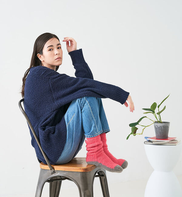 collex「【ユニセックス】バイカラーリバーシブル ルームソックス」|ソックス|