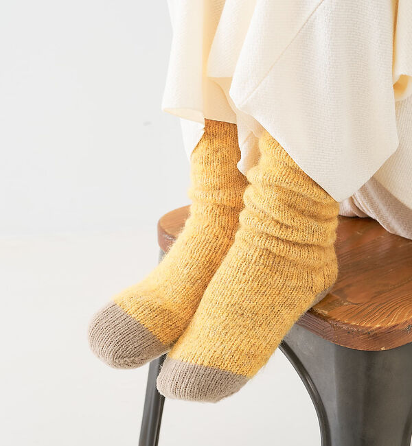 collex「【ユニセックス】バイカラーリバーシブル ルームソックス」|ソックス|