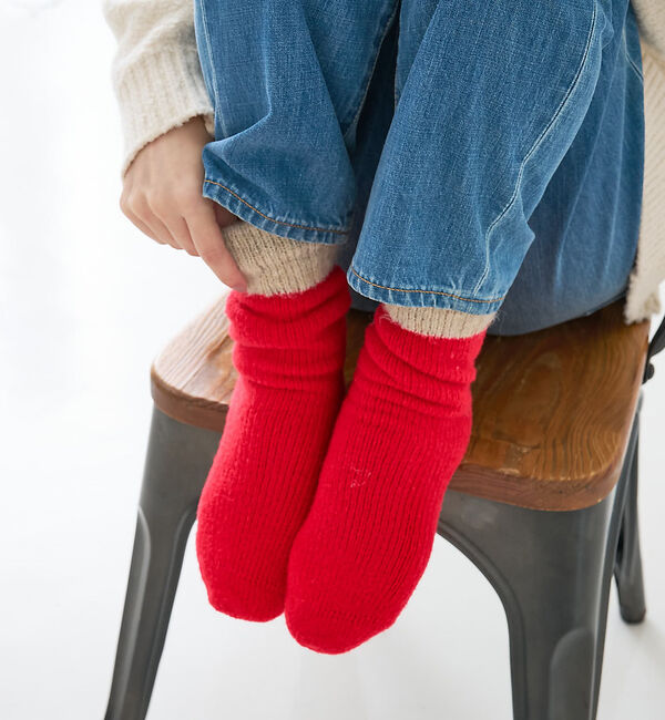 collex「【ユニセックス】バイカラーリバーシブル ルームソックス」|ソックス|