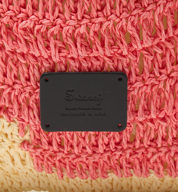 collex「【Swaraj /スワラージ】手編み ゼブラ ラフィアトートバッグ」|トートバッグ|