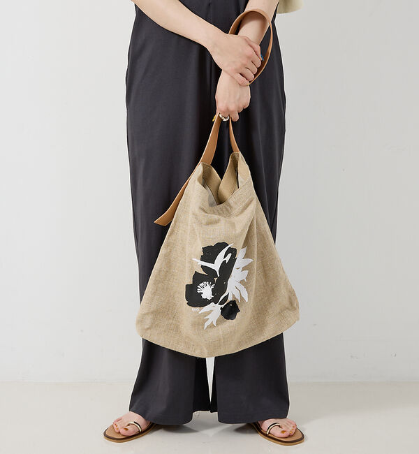 collex「ボタニカルプリントリネントートバッグ」|ショルダー・メッセンジャー|