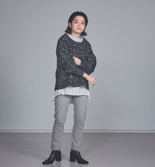 NOMINE「【展開店舗限定】ミックスヤーンボリュームスリーブニット」|ニット・セーター|