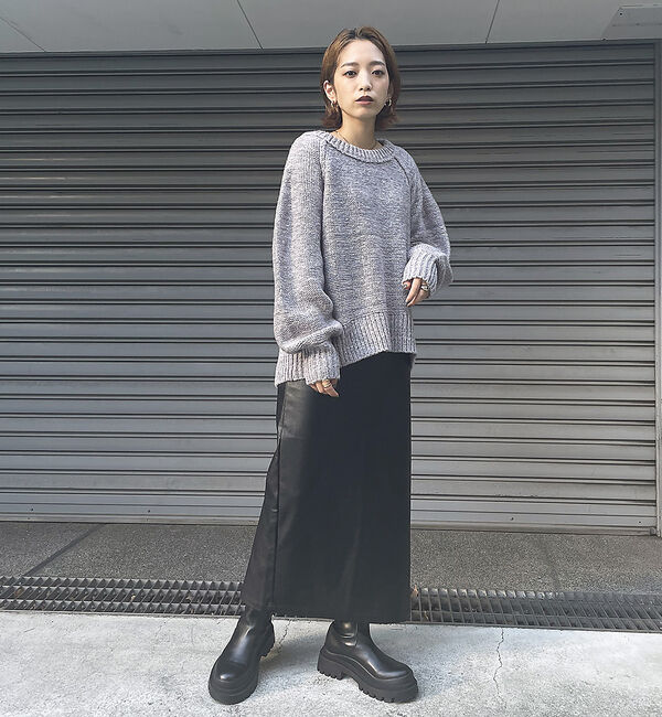 NOMINE「【展開店舗限定】ミックスヤーンボリュームスリーブニット」|ニット・セーター|