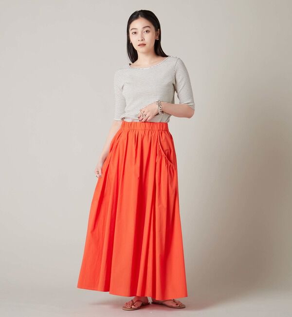 Liesse「ボートネック＆分袖ボーダープルオーバー」|Tシャツ・カットソー|