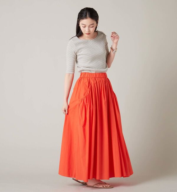 Liesse「ボートネック＆分袖ボーダープルオーバー」|Tシャツ・カットソー|