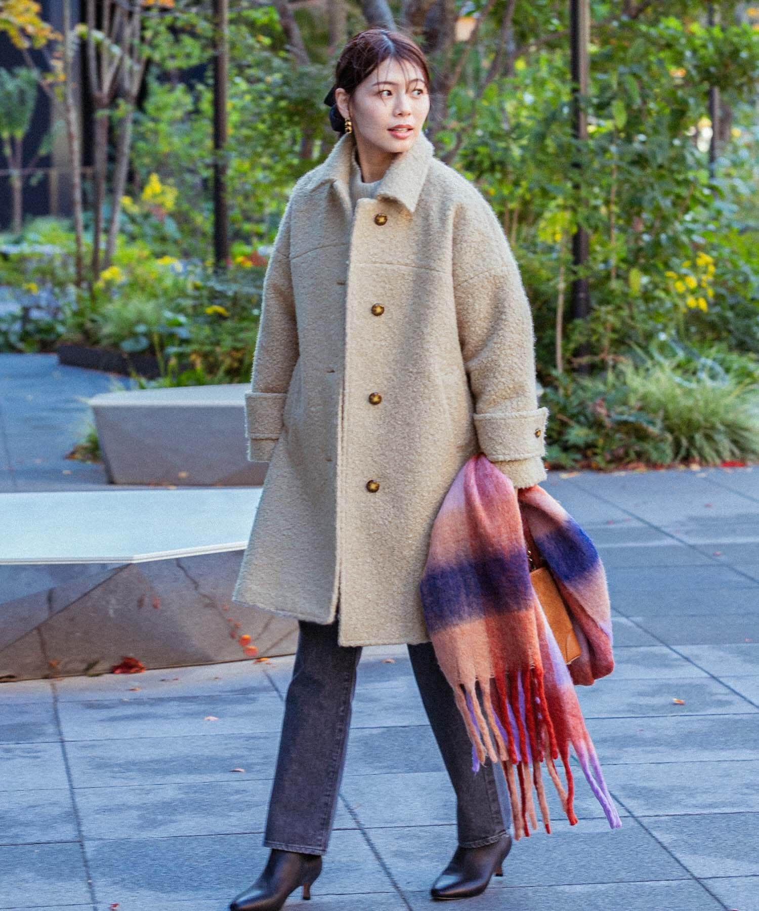 URBAN RESEARCH ROSSO「F by ROSSO　『UR TECH』ブークレステンカラーコート」|ステンカラーコート|ベージュ