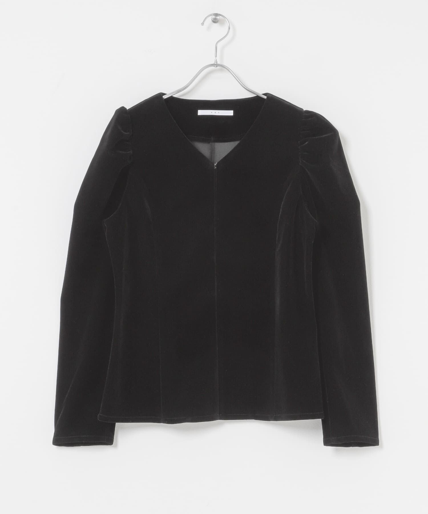  「パフスリーブベロアブラウス」|シャツ・ブラウス|