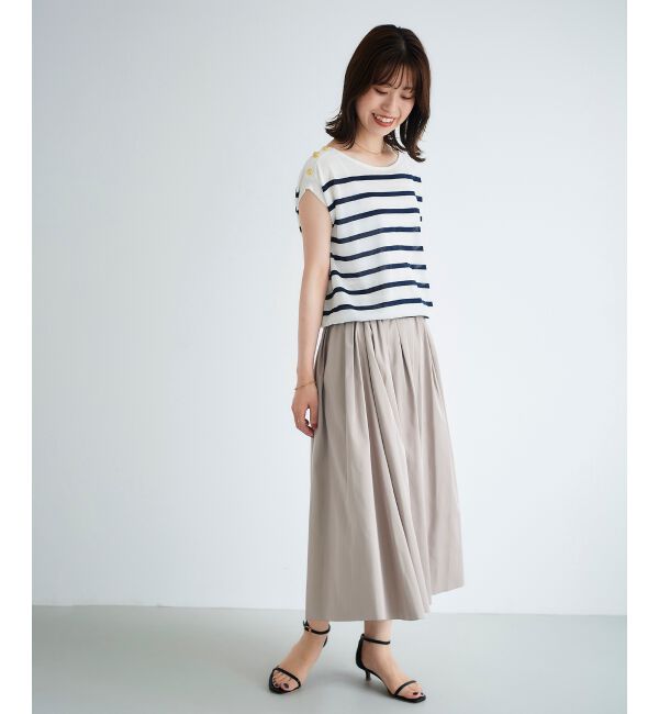 le.coeur blanc「ショルダーボタンフレンチニット」|ニット・セーター|