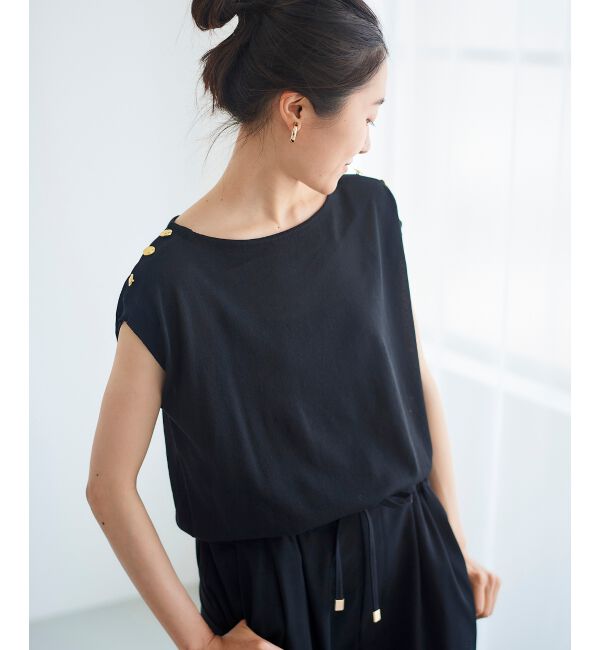 le.coeur blanc「ショルダーボタンフレンチニット」|ニット・セーター|