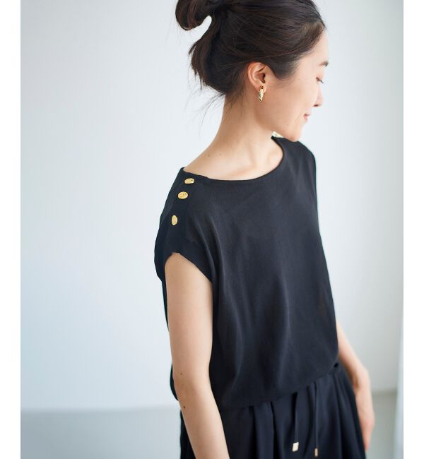 le.coeur blanc「ショルダーボタンフレンチニット」|ニット・セーター|