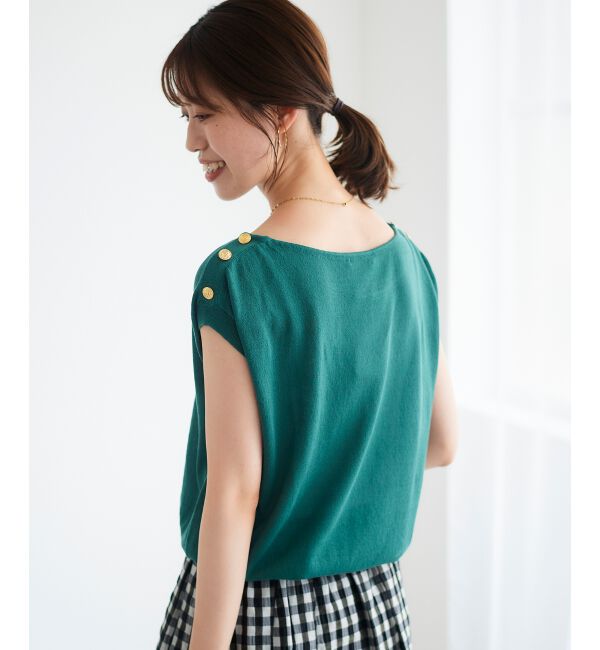 le.coeur blanc「ショルダーボタンフレンチニット」|ニット・セーター|