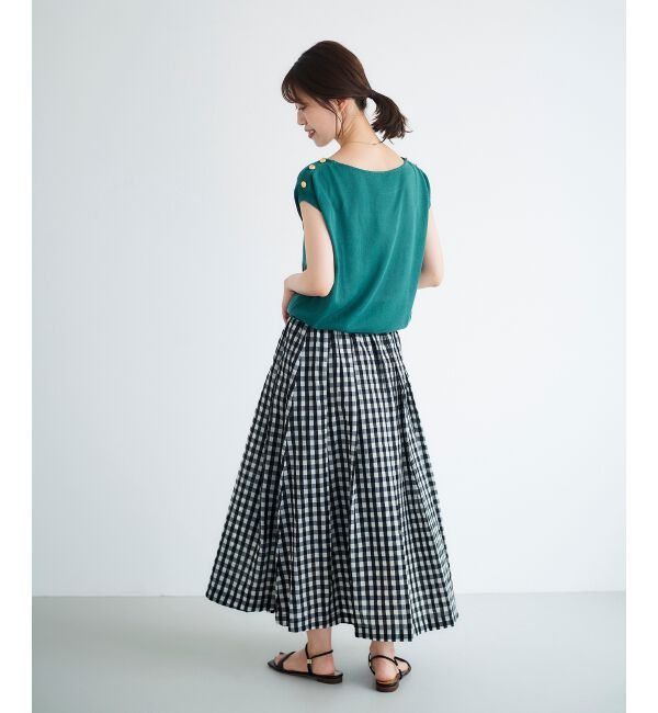 le.coeur blanc「ショルダーボタンフレンチニット」|ニット・セーター|