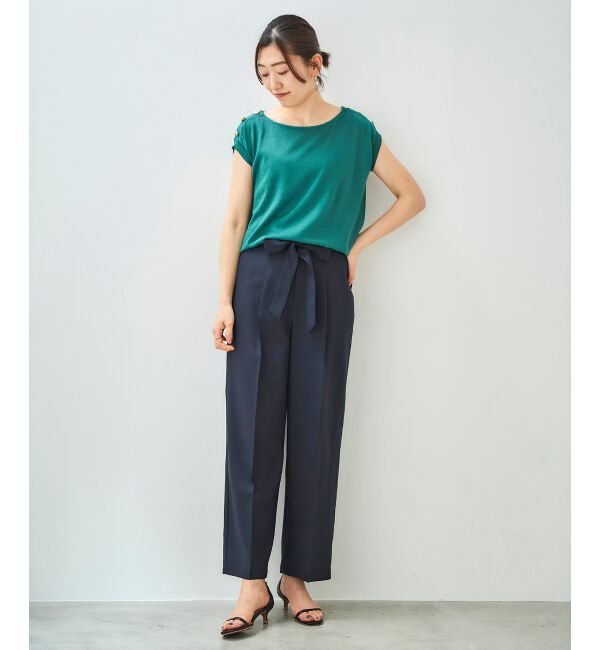 le.coeur blanc「ショルダーボタンフレンチニット」|ニット・セーター|