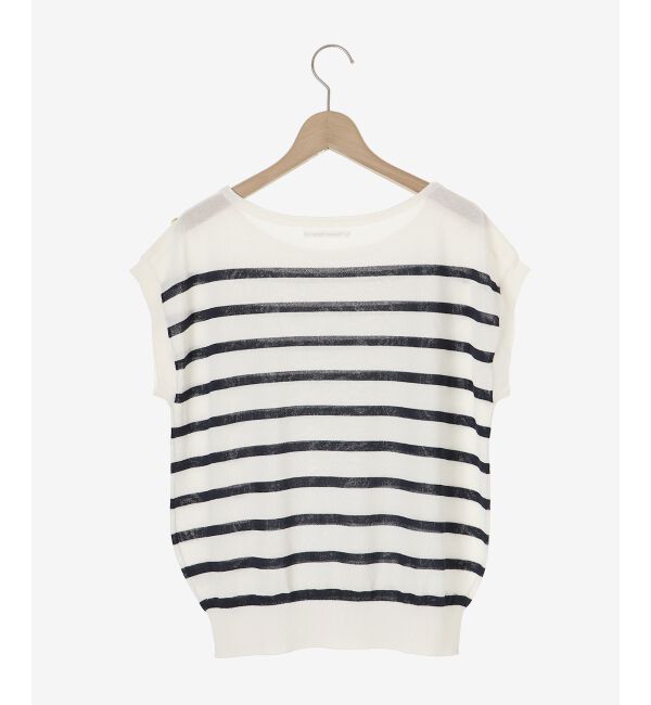 le.coeur blanc「ショルダーボタンフレンチニット」|ニット・セーター|