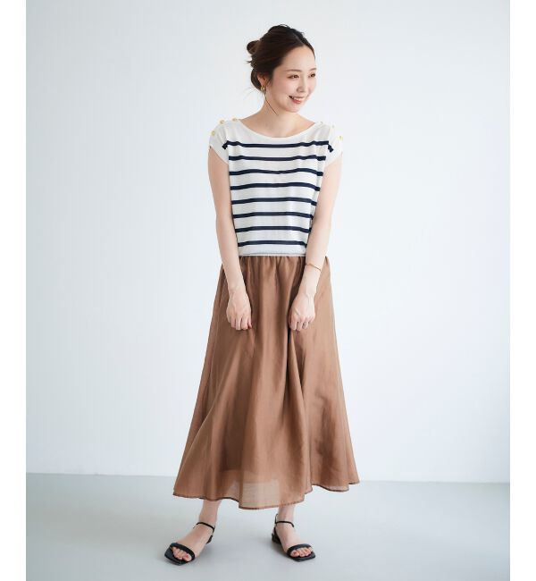 le.coeur blanc「ショルダーボタンフレンチニット」|ニット・セーター|