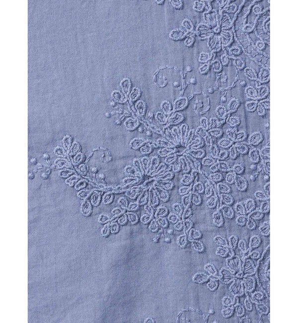 mizuiro ind「mizuiro ind レーススタンドカラーワイドシャツ」|シャツ・ブラウス|