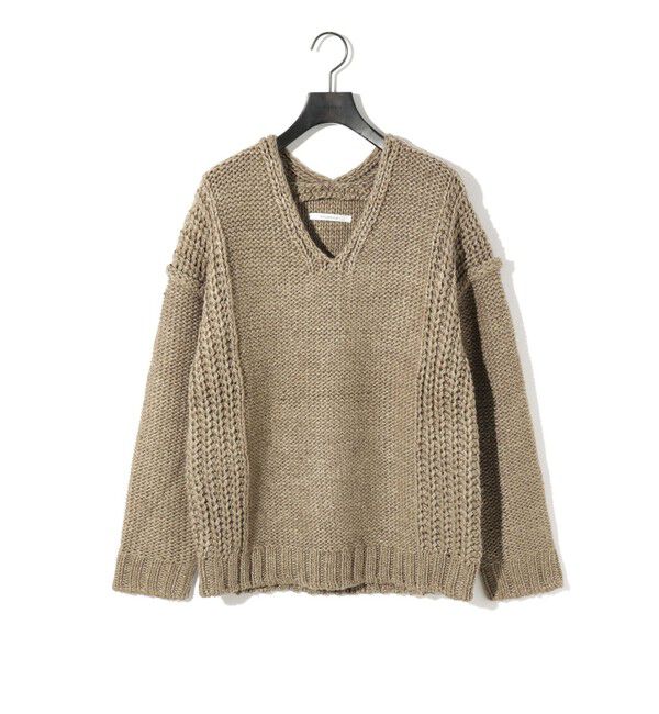 MIDIUMISOLID「MIDIUMISOLID for Ladies ローゲージVネックプルオーバー」|ニット・セーター|