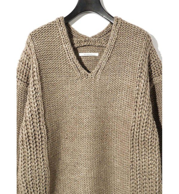 MIDIUMISOLID「MIDIUMISOLID for Ladies ローゲージVネックプルオーバー」|ニット・セーター|