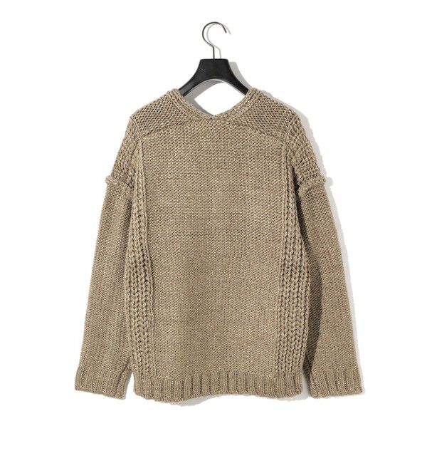 MIDIUMISOLID「MIDIUMISOLID for Ladies ローゲージVネックプルオーバー」|ニット・セーター|