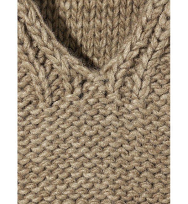 MIDIUMISOLID「MIDIUMISOLID for Ladies ローゲージVネックプルオーバー」|ニット・セーター|